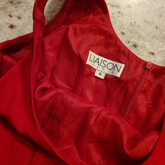 Vintage Women's Red Dres - Picture 2 of 4